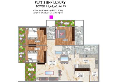 Image of 496 Sq.ft 1 BHK Apartment / Flat for sale in Samdariya New Gorakhpur, Gorakhpur, Jabalpur for Rs. 3500000