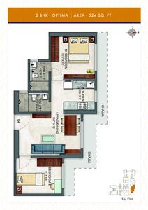 Image of 820 Sq.ft 2 BHK Apartment / Flat for sale in ASHAR MAPLE BIRCH, Mulund West, Mumbai for Rs. 17300000