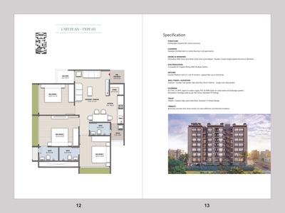 Image of 1485 Sq.ft 3 BHK Apartment / Flat for sale in Dev Kuvar 8, Zundal, Ahmedabad for Rs. 6000000
