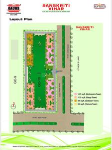 Image of 800 Sq.ft 2 BHK Apartment / Flat for sale in Gaurs Sanskriti Vihar 10th Avenue, Noida Extension, Greater Noida for Rs. 8100000