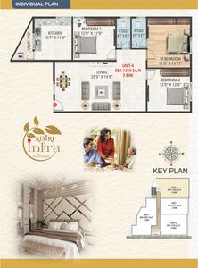Image of 1350 Sq.ft 3 BHK Apartment / Flat for sale in Aisiri Infra, Rajajinagar, Bengaluru for Rs. 15300000