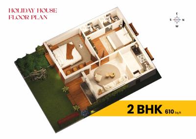 Image of 610 Sq.ft 2 BHK Independent House for sale in Landster Le Sterling Bay, Mahabalipuram, Chennai for Rs. 4500000