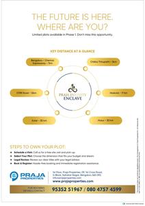Image of 1200 Sq.ft Residential Plot / Land for sale in Praja Infinity Enclave, Malur, Kolar for Rs. 4400000