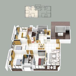 Image of 1600 Sq.ft 3 BHK Apartment / Flat for sale in Shree Mayur 44, Bhayli, Vadodara for Rs. 7900000