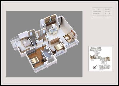 Image of 1250 Sq.ft 3 BHK Apartment / Flat for sale in Wadhwa Platina, Thane West, Thane for Rs. 23500000