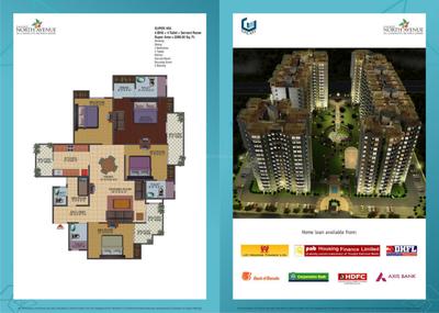 Image of 1057 Sq.ft 2.5 BHK Apartment / Flat for sale in Galaxy North Avenue Tower G, Noida Extension, Greater Noida for Rs. 9500000