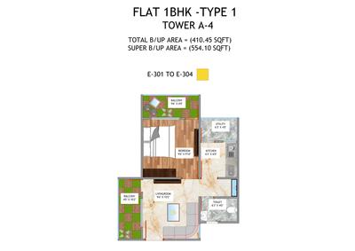 Image of 496 Sq.ft 1 BHK Apartment / Flat for sale in Samdariya New Gorakhpur, Gorakhpur, Jabalpur for Rs. 3500000