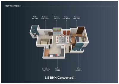 Image of 700 Sq.ft 2 BHK Apartment / Flat for sale in Neev Itrend Life 2, Wakad, Pune for Rs. 8100000