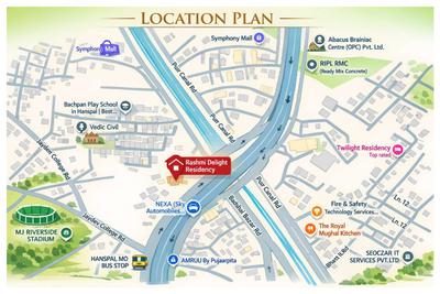 Image of 1500 Sq.ft 3 BHK Apartment / Flat for sale in Ganges Rashmi Delight, Hanspal, Bhubaneswar for Rs. 11088000