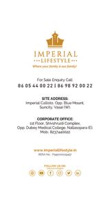 Image of 1010 Sq.ft 2 BHK Apartment / Flat for sale in Imperial Callisto, Vasai West, Vasai for Rs. 8500000