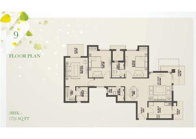 Image of 1600 Sq.ft 3 BHK Apartment / Flat for sale in Umang Monsoon Breeze, Sector 76, Gurgaon for Rs. 18000000