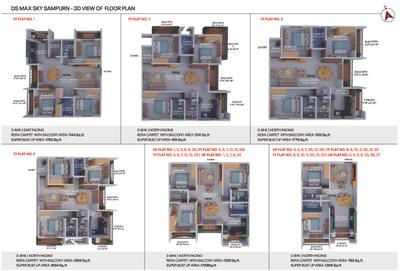Image of 1206 Sq.ft 2 BHK Apartment / Flat for sale in DS Sky Sampurn, Varthur, Bengaluru for Rs. 8700000