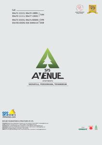 Image of 1198 Sq.ft 2 BHK Apartment / Flat for sale in SFS Avenue, Peroorkada, Thiruvananthapuram for Rs. 8000000