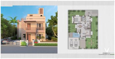 Image of 1700 Sq.ft 3.5 BHK Villa for sale in India Greenland the Eco Village, Makrampur, Kolkata for Rs. 6800000
