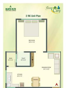 Image of 675 Sq.ft 1 RK Apartment / Flat for sale in Khyati Green City, Santej, Ahmedabad for Rs. 1100000