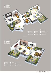 Image of 1100 Sq.ft 2 BHK Apartment / Flat for sale in Kaka Homes, Rahatani, Pune for Rs. 8000000