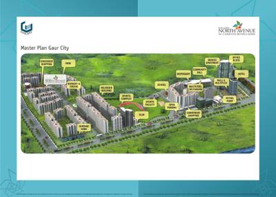 Image of 1057 Sq.ft 2.5 BHK Apartment / Flat for sale in Galaxy North Avenue Tower G, Noida Extension, Greater Noida for Rs. 9500000