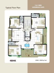 Image of 2400 Sq.ft 4 BHK Apartment / Flat for sale in Samruddhi Heights, Manish Nagar, Nagpur for Rs. 9200000