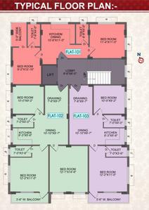 Image of 655 Sq.ft 2 BHK Apartment / Flat for sale in Flora Apartment, Kalyani, Nadia for Rs. 5000000
