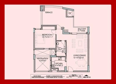 Image of 1149 Sq.ft 2 BHK Apartment / Flat for sale in Jaypee Wish Town Klassic, Sector 133, Noida for Rs. 8850000