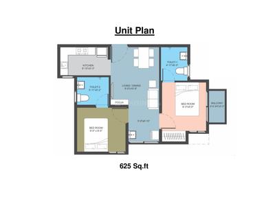 Image of 595 Sq.ft 2 BHK Apartment / Flat for sale in Arun Manjari, Mevalurkuppam, Chennai for Rs. 2500000