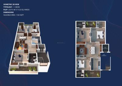 Image of 1114 Sq.ft 3 BHK Apartment / Flat for sale in Serenity Sky, Kharar, Mohali for Rs. 7500000