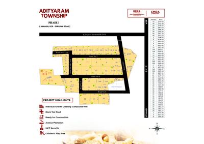Image of 2402 Sq.ft Residential Plot / Land for sale in Adityaram Nagar Phase 5, Panaiyur, Sholinganallur, Chennai for Rs. 21610000