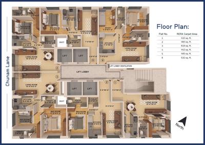 Image of 660 Sq.ft 1 BHK Apartment / Flat for sale in Aaditya Residences, Grant Road, Mumbai for Rs. 19400000