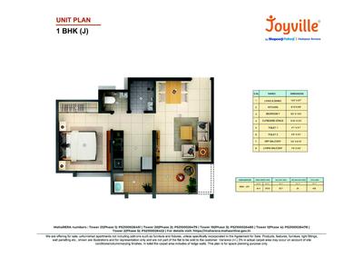 Image of 1100 Sq.ft 2.5 BHK Apartment / Flat for sale in Shapoorji Pallonji Joyville Hadapsar Annexe Phase 14, Shewalewadi, Pune for Rs. 8500000