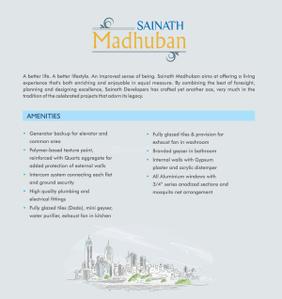 Image of 985 Sq.ft 2 BHK Apartment / Flat for sale in Sainath Madhuban, Mulund East, Mumbai for Rs. 14750000