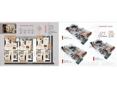 Image of 1125 Sq.ft 2 BHK Apartment / Flat for sale in GVG Fortune Elite, Chandanagar, Hyderabad for Rs. 6600000