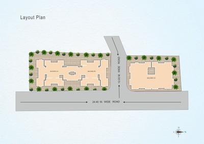 Image of 689 Sq.ft 2 BHK Apartment / Flat for sale in Raunak Residency, Thane West, Thane for Rs. 11500000