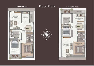 Image of 1737 Sq.ft 3 BHK Apartment / Flat for sale in SVNR The Breeze, Bairagiguda, Hyderabad for Rs. 14500001