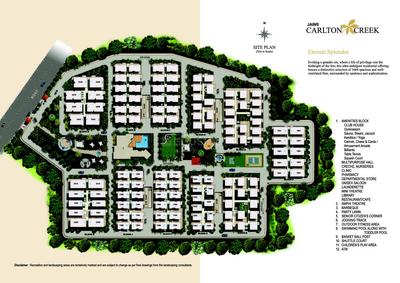 Image of 1380 Sq.ft 3 BHK Apartment / Flat for sale in Jain Carlton Creek, Manikonda, Hyderabad for Rs. 14000001