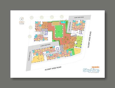 Image of 1926 Sq.ft 3 BHK Apartment / Flat for sale in Akshar Sahjanand Skyline, Vavol, Gandhinagar for Rs. 6500000