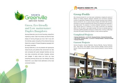 Image of 840 Sq.ft 3 BHK Duplex for sale in Soumya Greenville Phase 1, Awadhpuri, Bhopal for Rs. 7200000