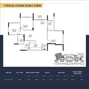 Image of 1675 Sq.ft 3 BHK Apartment / Flat for sale in Pride Altius, Bagalakunte, Bengaluru for Rs. 22000000