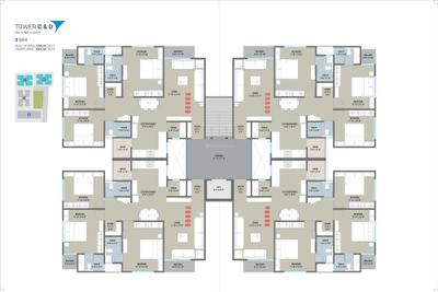 Image of 600 Sq.ft 3 BHK Apartment / Flat for sale in Avadh Atria, Atladara, Vadodara for Rs. 2500000
