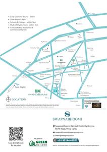 Image of 1962 Sq.ft 3 BHK Apartment / Flat for sale in Green Swapnabhoomi, Abhva, Surat for Rs. 9000000
