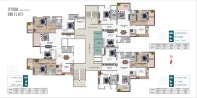 Image of 1600 Sq.ft 3 BHK Apartment / Flat for sale in Winsome Hari Pearlz, Danapur, Patna for Rs. 14000000