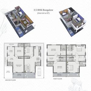 Image of 1200 Sq.ft 3 BHK Villa for sale in Rameshwar Bungalows And Arcade 5, Kuha, Ahmedabad for Rs. 6200000