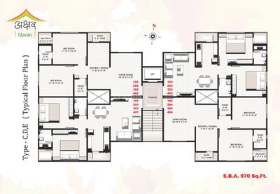Image of 1550 Sq.ft 3 BHK Apartment / Flat for sale in Akshar Upvan, Bhayli, Vadodara for Rs. 3690000