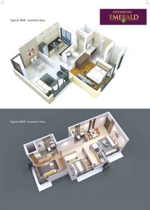 Image of 620 Sq.ft 2 BHK Apartment / Flat for sale in Growmore Emerald, Malad West, Mumbai for Rs. 13500000