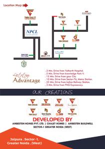 Image of 1150 Sq.ft 2 BHK Apartment / Flat for sale in Ambesten Twin Chalet, Noida Extension, Greater Noida for Rs. 5400000