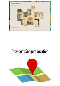 Image of 1309 Sq.ft 3 BHK Apartment / Flat for sale in Provident Sangam, Kelambakkam, Chennai for Rs. 9500000