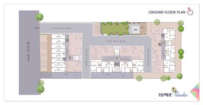 Image of 1215 Sq.ft 2 BHK Apartment / Flat for sale in S J Shashwat Paradise Phase 1, Mahadev Nagar, Ahmedabad for Rs. 3735000