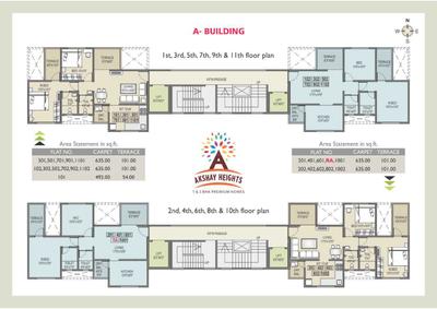 Image of 2265 Sq.ft 5 BHK Apartment / Flat for sale in RR Akshay Heights, Wakad, Pune for Rs. 11548000