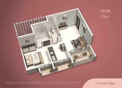 Image of 830 Sq.ft 1 BHK Apartment / Flat for sale in G R K Aryan Corner, Ulwe, Navi Mumbai for Rs. 4400000