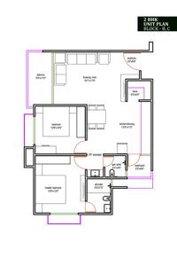 Image of 1755 Sq.ft 3 BHK Apartment / Flat for sale in Bansari Greenpark, Pethapur, Gandhinagar for Rs. 8000000