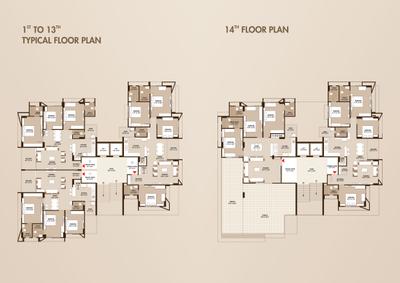 Image of 2205 Sq.ft 3 BHK Apartment / Flat for sale in Euphoria Aaryan Elan, Gota, Ahmedabad for Rs. 13000000